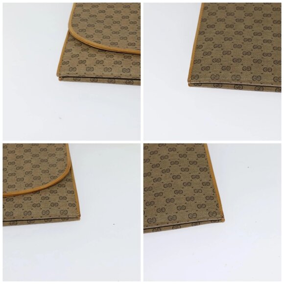 GUCCI Micro GG Supreme Shoulder Bag PVC Beige Gold Auth - Picture 16 of 16